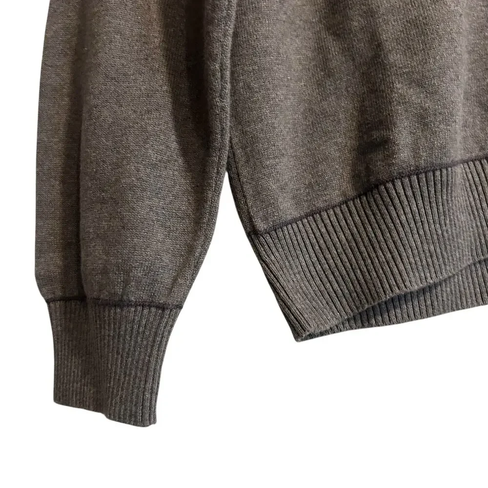 NWT Cutter Buck Gray Sweater Mens Sz Small Broadview Crew Cotton Office Casual